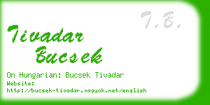 tivadar bucsek business card